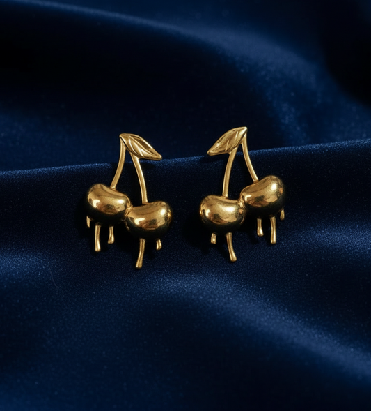Anti-Tarnish Cherry Earrings