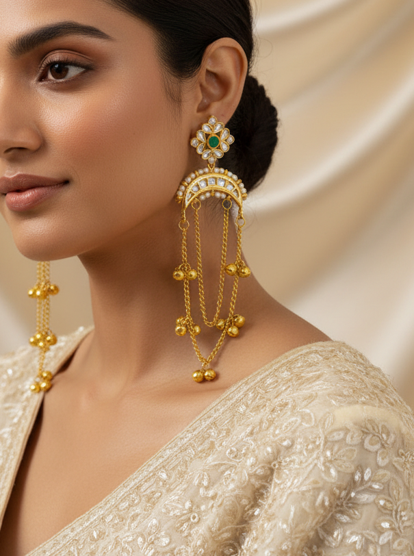 Kashmiri Kundan Earrings