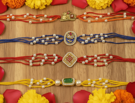 Combo of 4 Colorful Rakhi