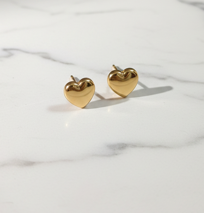 Anti-Tarnish Heart Shape Earrings