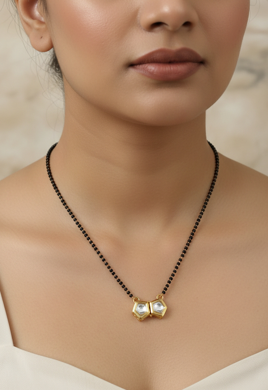 Meenakari Kundan Pendant Mangalsutra