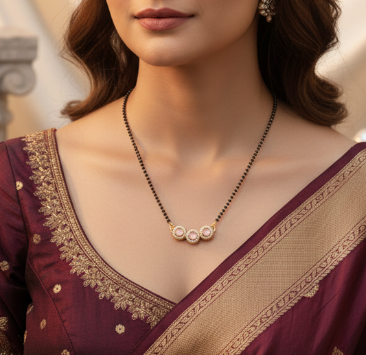 Beautiful Monalisa Kundan Pendant Mangalsutra
