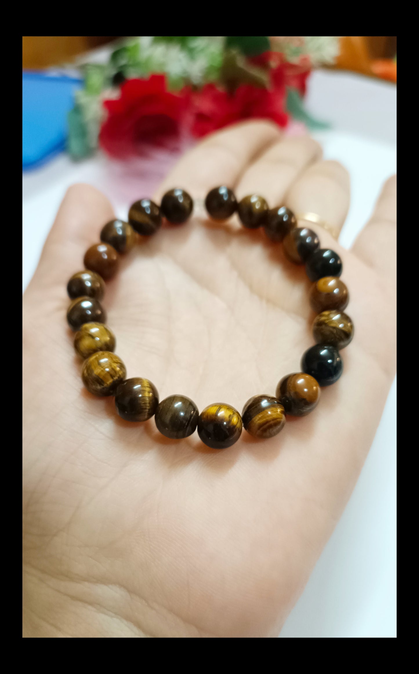 Unisex Tiger Eye Adjustable Bracelet ( Symbol of Good Luck)