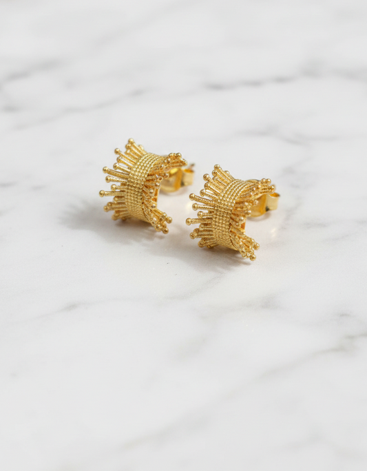 Anti-Tarnish Round Earrings