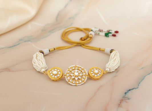 Gold-Plated Kundan Choker Set