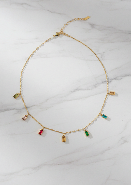 Anti-Tarnish Colorful Chain Necklace