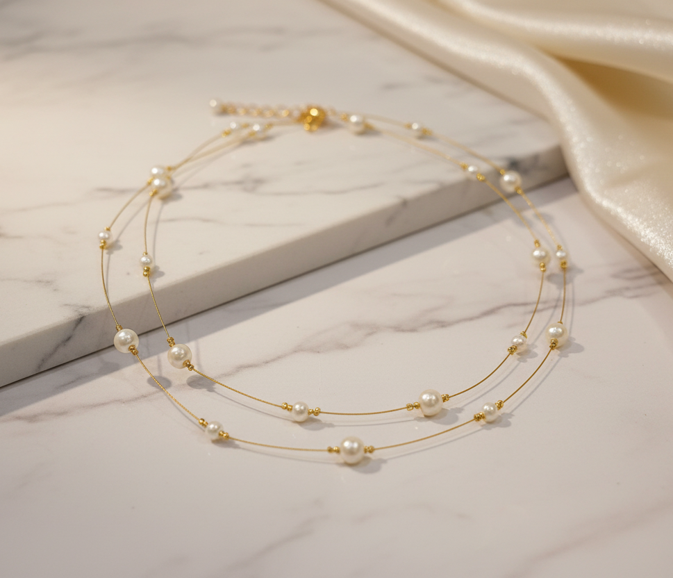 Invisible Brass Chain Necklace