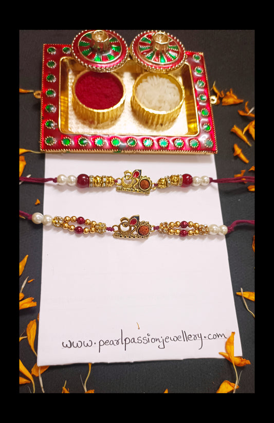 Combo of 2 Om Pendant Rakhi