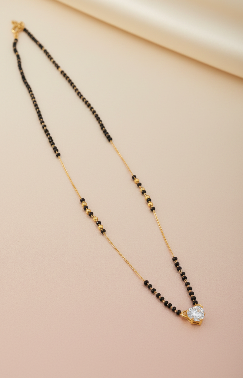 Delicate AD pendant Mangalsutra