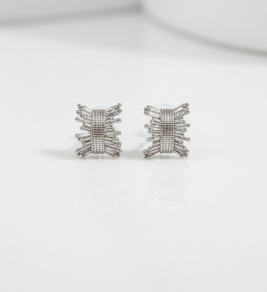 Anti-Tarnish Silver Round Earrings