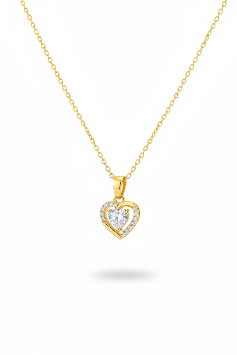 Anti-Tarnish Heart Pendant Necklace