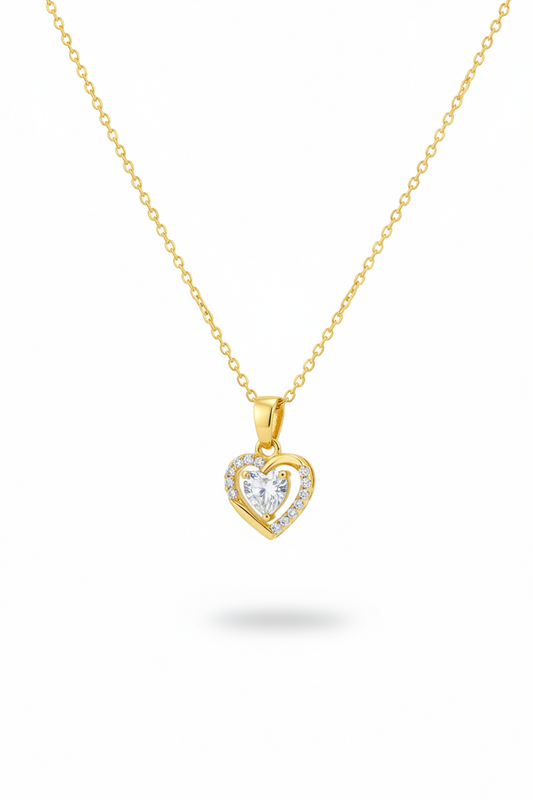 Anti-Tarnish Heart Pendant Necklace
