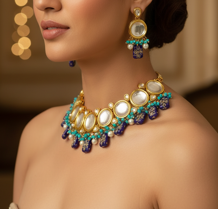 Gold Plated Kundan Necklace