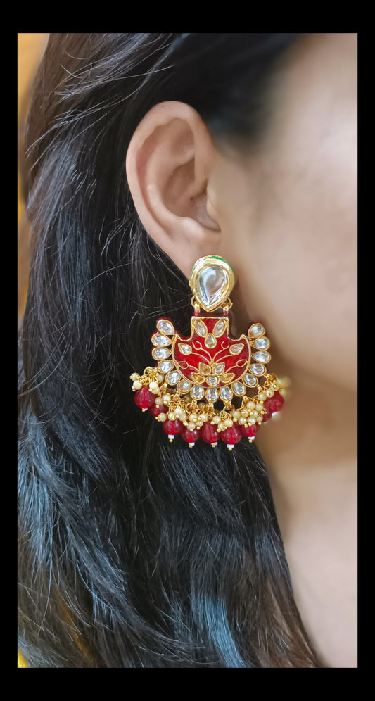 Exclusive High Quality Meenakari Kundan Earrings