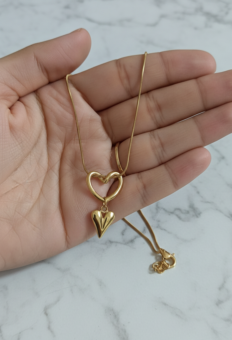 Golden Oxidised Anti-Tarnish Chain Necklace