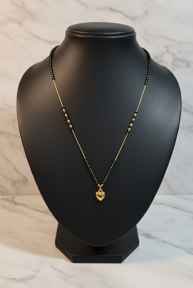 Delicate Heart Pendant Mangalsutra