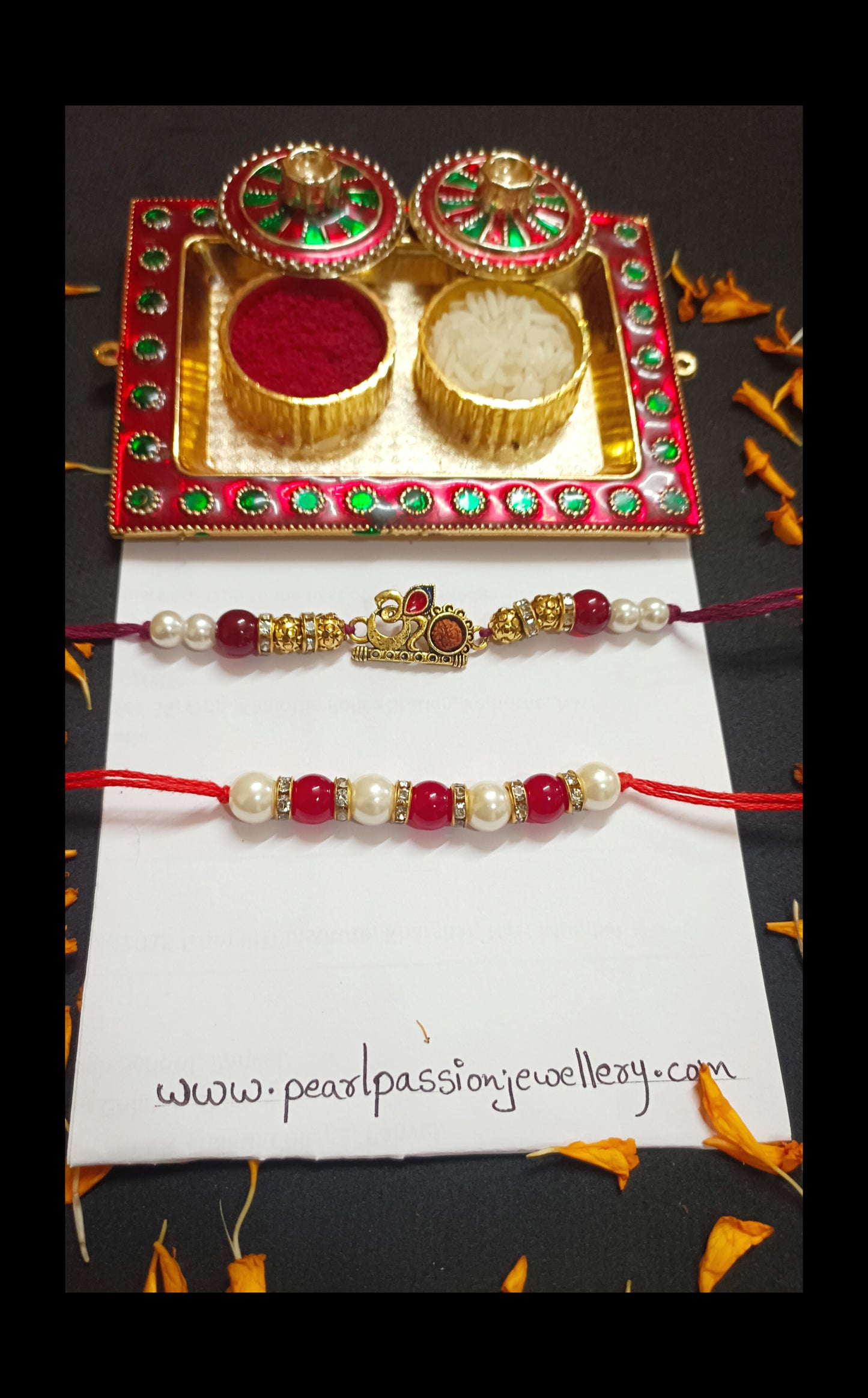 Om Pendant & Combo of 2 Rakhi
