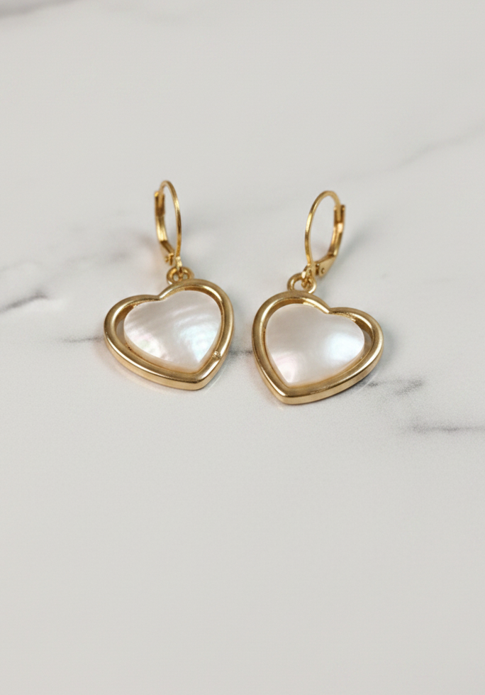 Anti-Tarnish Heart Shape Earrings