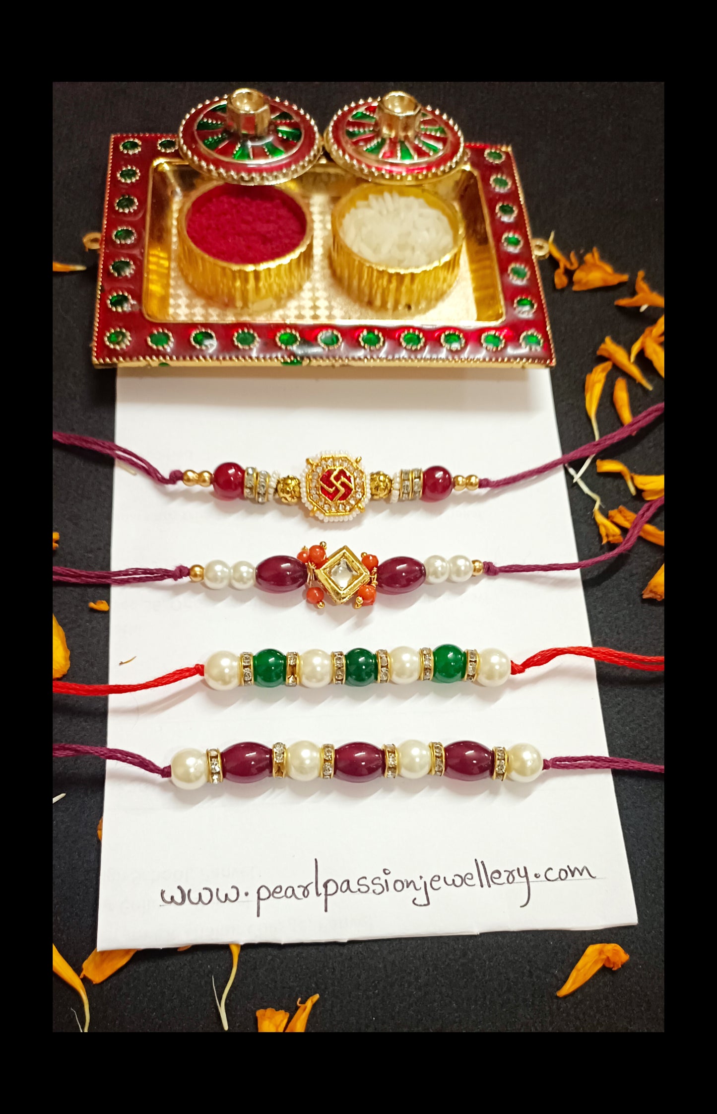 Beautiful Combo of 4 Rakhi