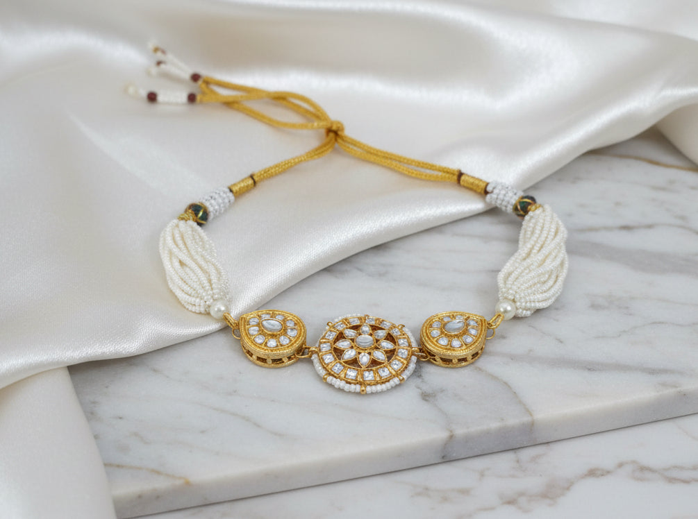 Gold-Plated Kundan Choker Set