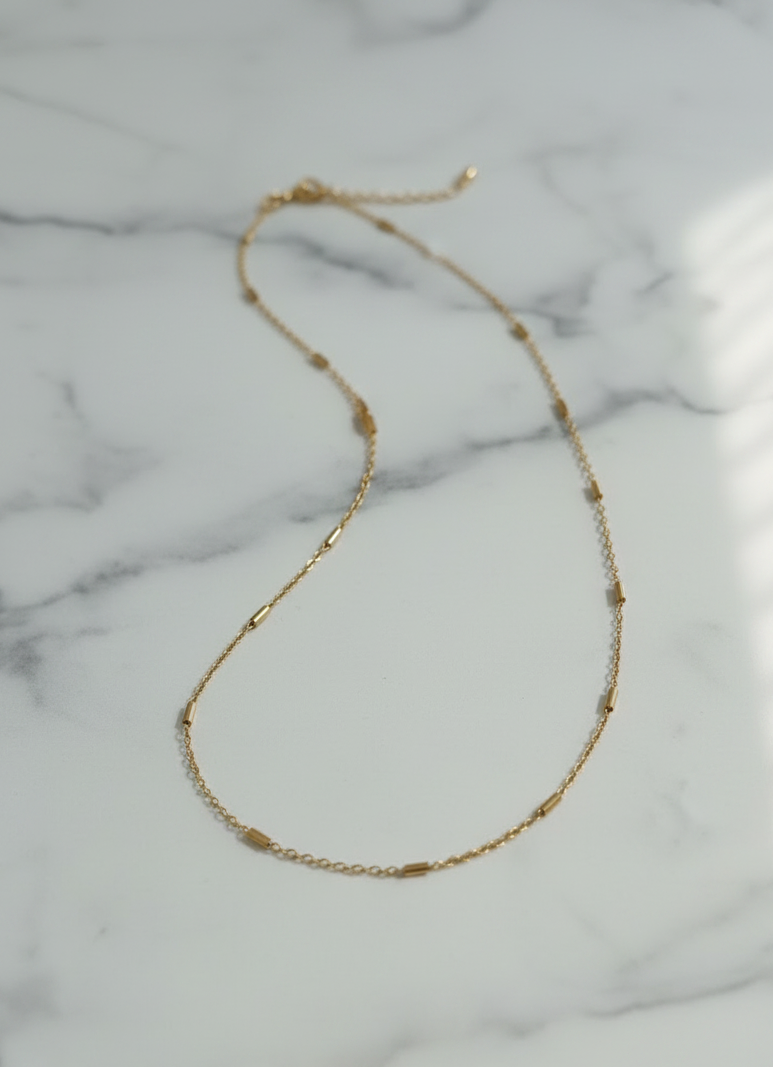 Golden Oxidised Anti-Tarnish Chain Necklace