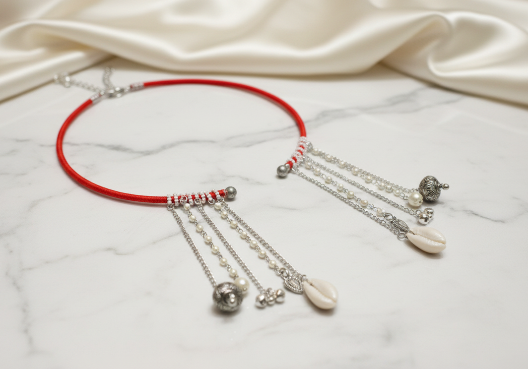 Oxidised Fancy Hasli Neckpiece