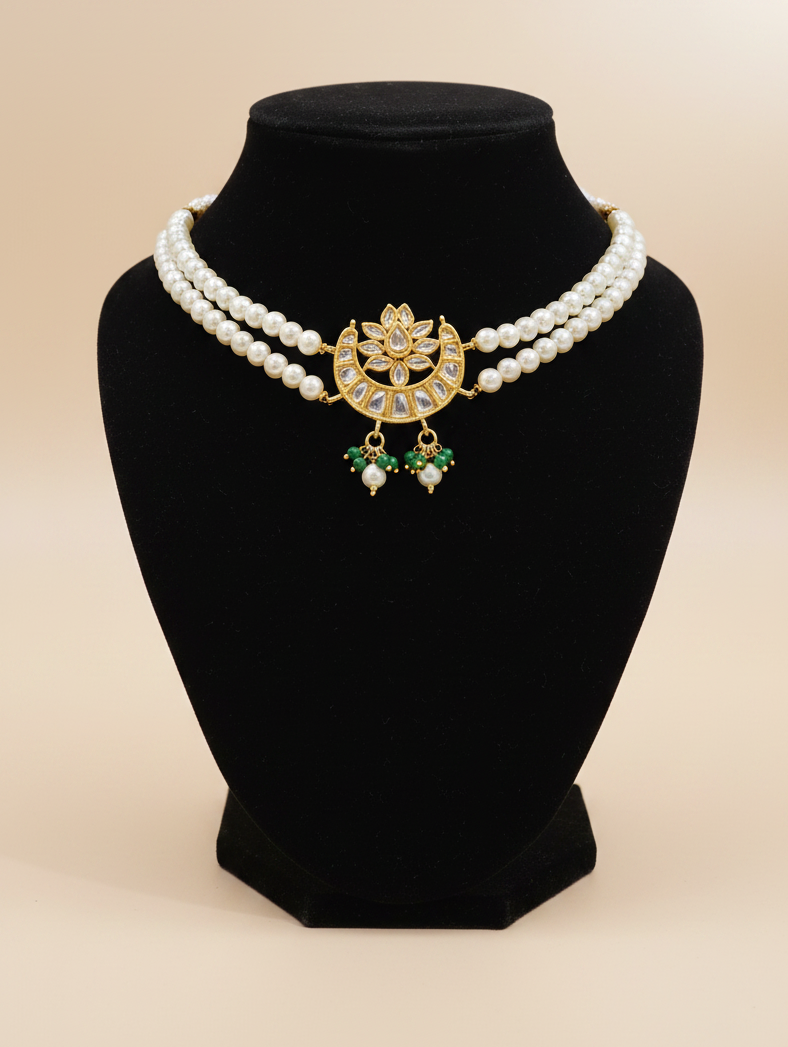 Kundan Pearl Choker Set