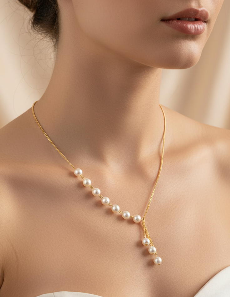 Delicate Gold-Plated Chain Necklace Set