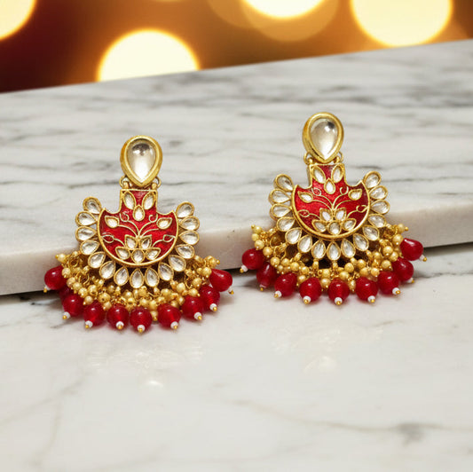 Exclusive High Quality Meenakari Kundan Earrings