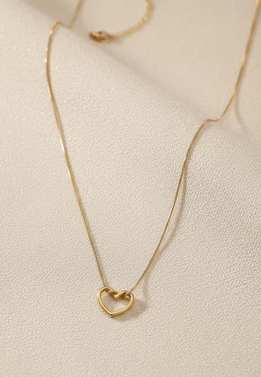 Anti-Tarnish Heart Pendant Necklace
