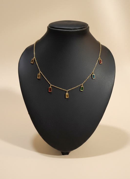 Anti-Tarnish Colorful Chain Necklace