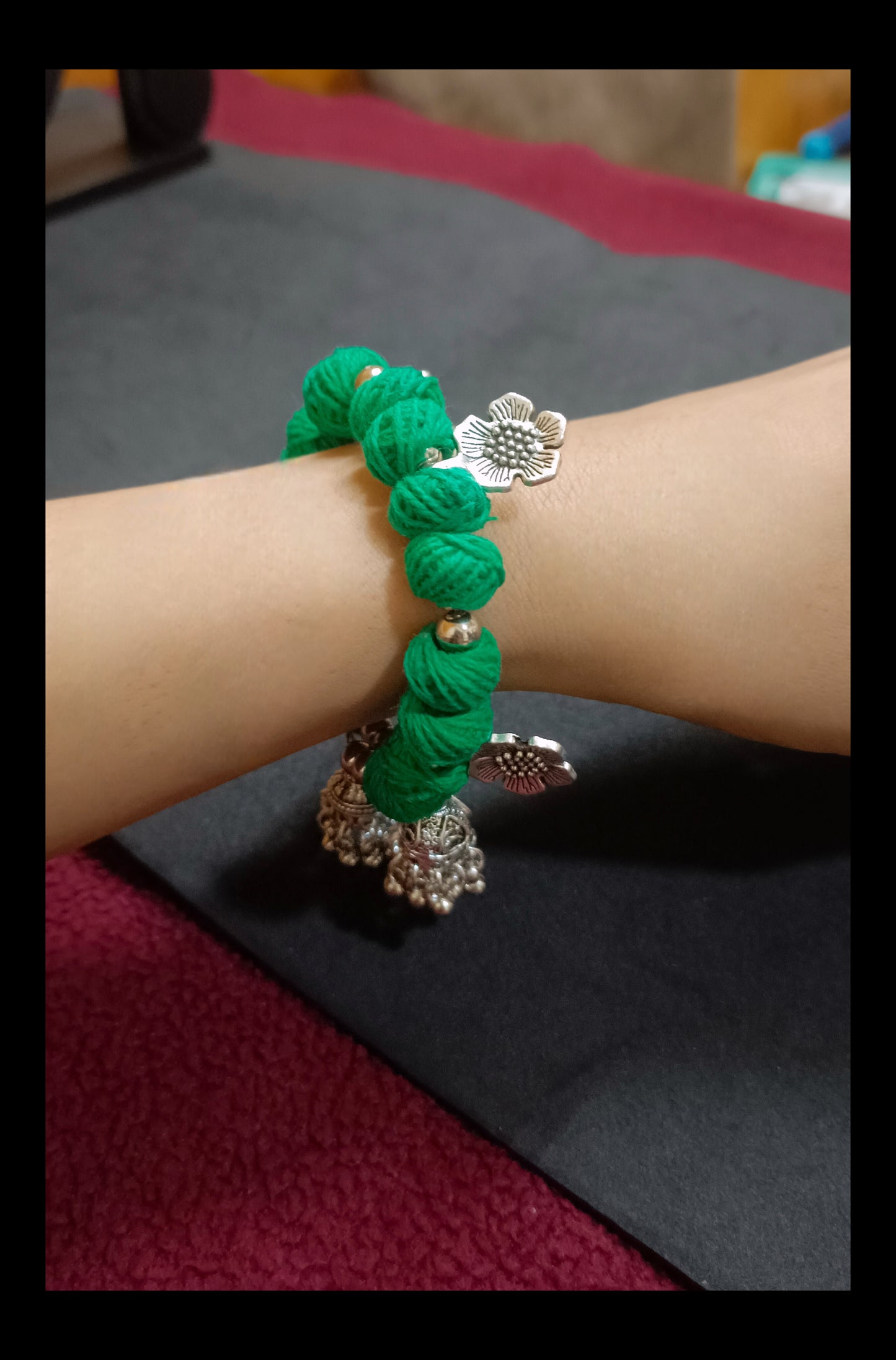 Adjustable Cotton Beads Bracelet