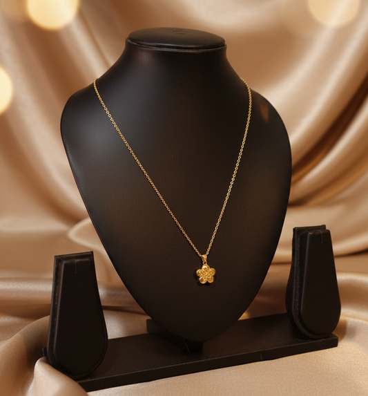 Anti-Tarnish Gold-Plated Heart Pendant Necklace