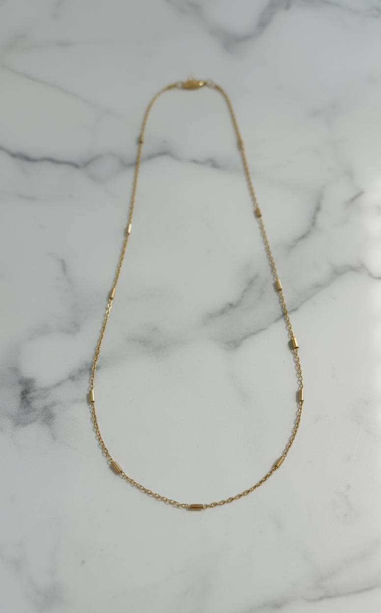 Golden Oxidised Anti-Tarnish Chain Necklace