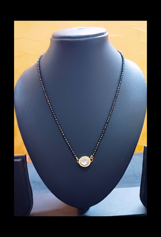 Meenakari Kundan Pendant Mangalsutra