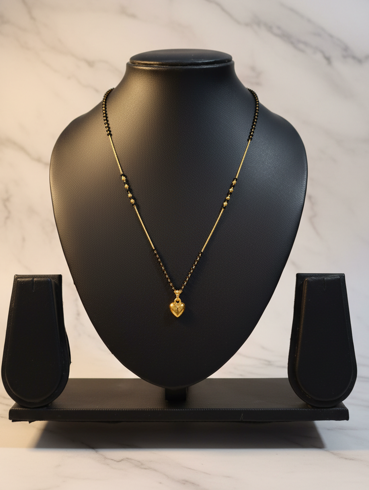 Delicate Heart Pendant Mangalsutra