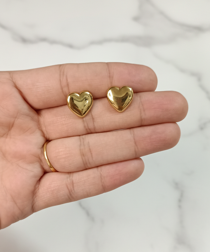 Anti-Tarnish Heart Shape Earrings