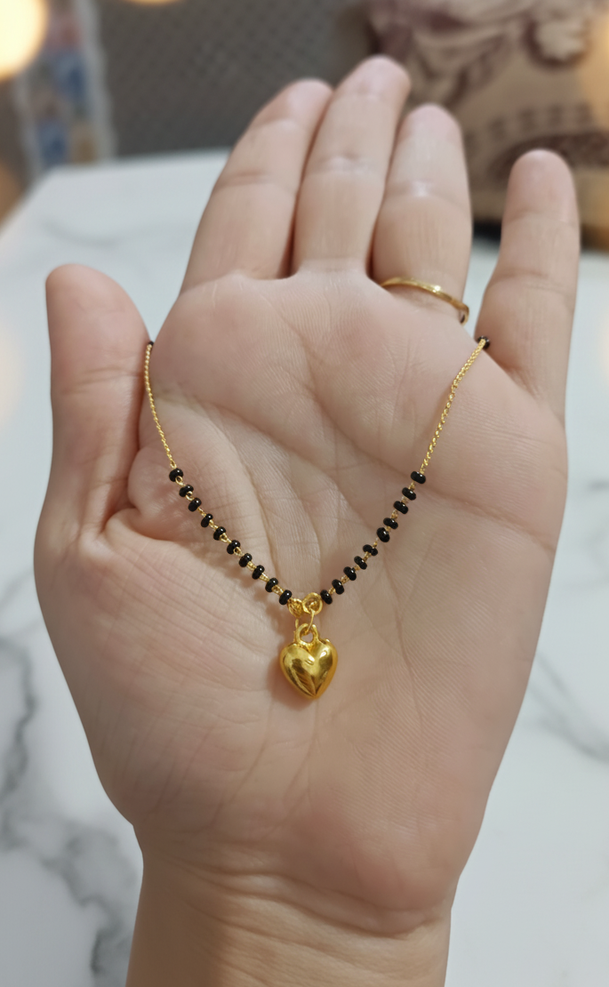 Delicate Heart Pendant Mangalsutra